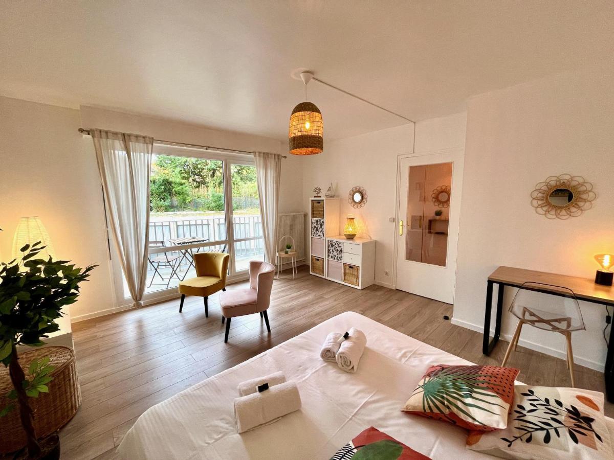 Nihal, Studio Proche Zenith Avec Parking Et Balcon Caen Buitenkant foto
